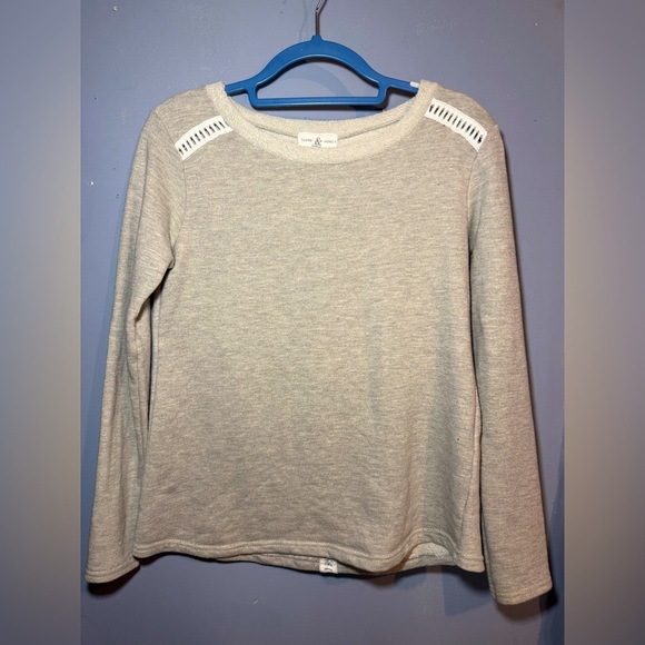 Cream Crew Neck Sweater with Shoulder Detail - Picture 1 of 4